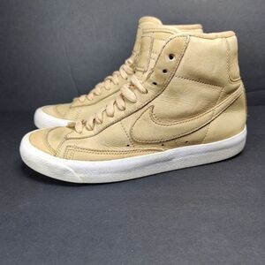 Nike Blazer Mid Premium Vachetta Tan Leather Retro Sneakers Women's Shoes Size 6